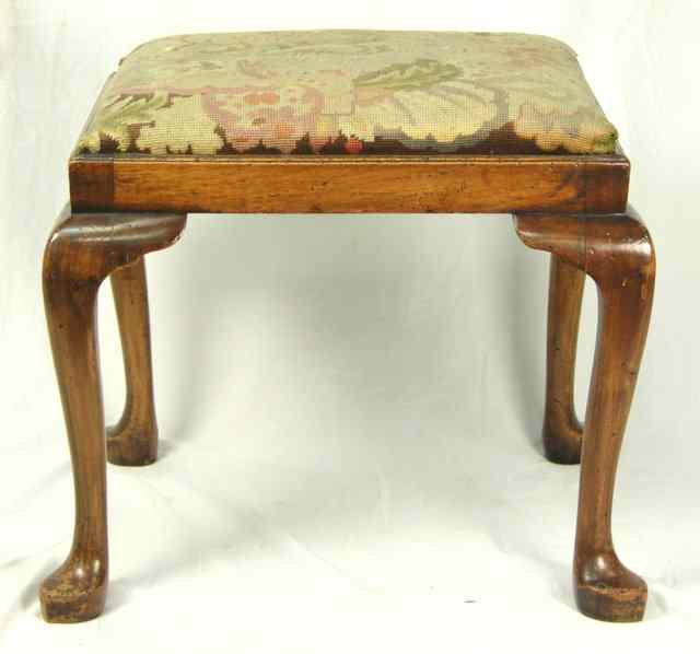 Appraisal: A dressing stool of th Century design on cabriole legs