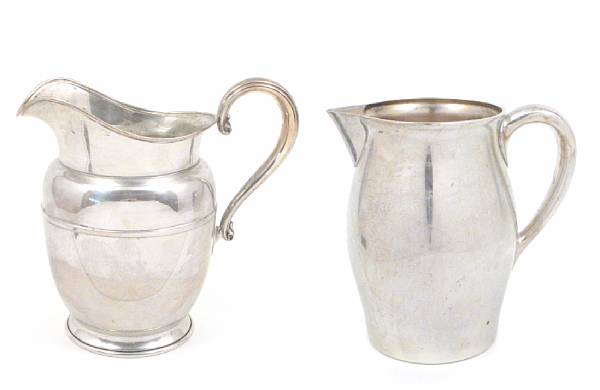 Appraisal: A group of two sterling water pitchers Comprising half pints