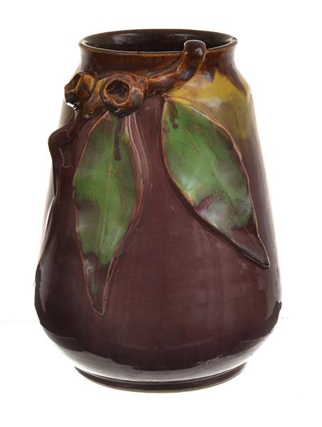 Appraisal: PAMELA INSCRIBED WARE C - GUMNUT BRANCH VASE incised Pamela