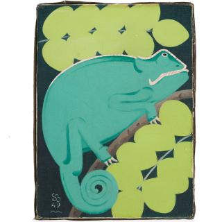 Appraisal: Simon-Albert Bussy painting Simon-Albert Bussy British - Chameleon oil on