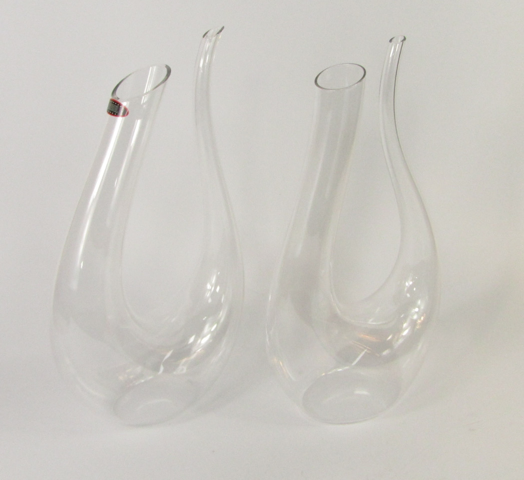 Appraisal: A pair of Riedel Amadeo cut glass decanters boxed