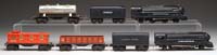 Appraisal: LOT OF LIONEL TRAINS Includes Lionel O gauge streamline loco