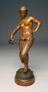 Appraisal: Charles Bourgeois bronze sculpture Charles Bourgeois- ''Odalisque a la Verseuse''-