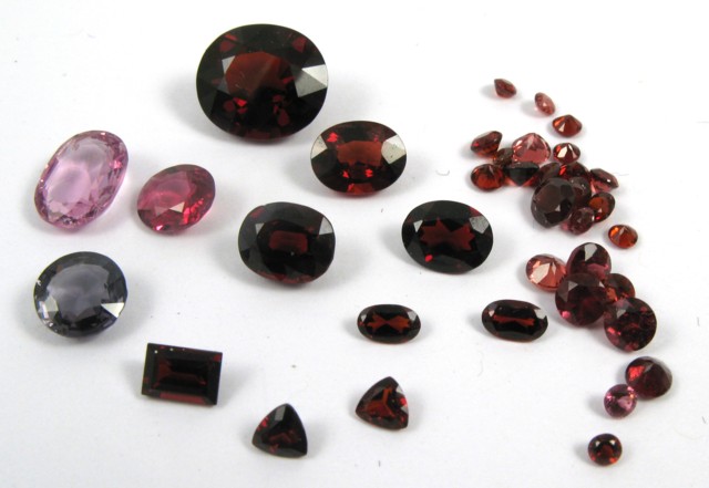 Appraisal: THIRTY-SEVEN UNSET GEMSTONES along with round-cut weighing cts six oval-cut