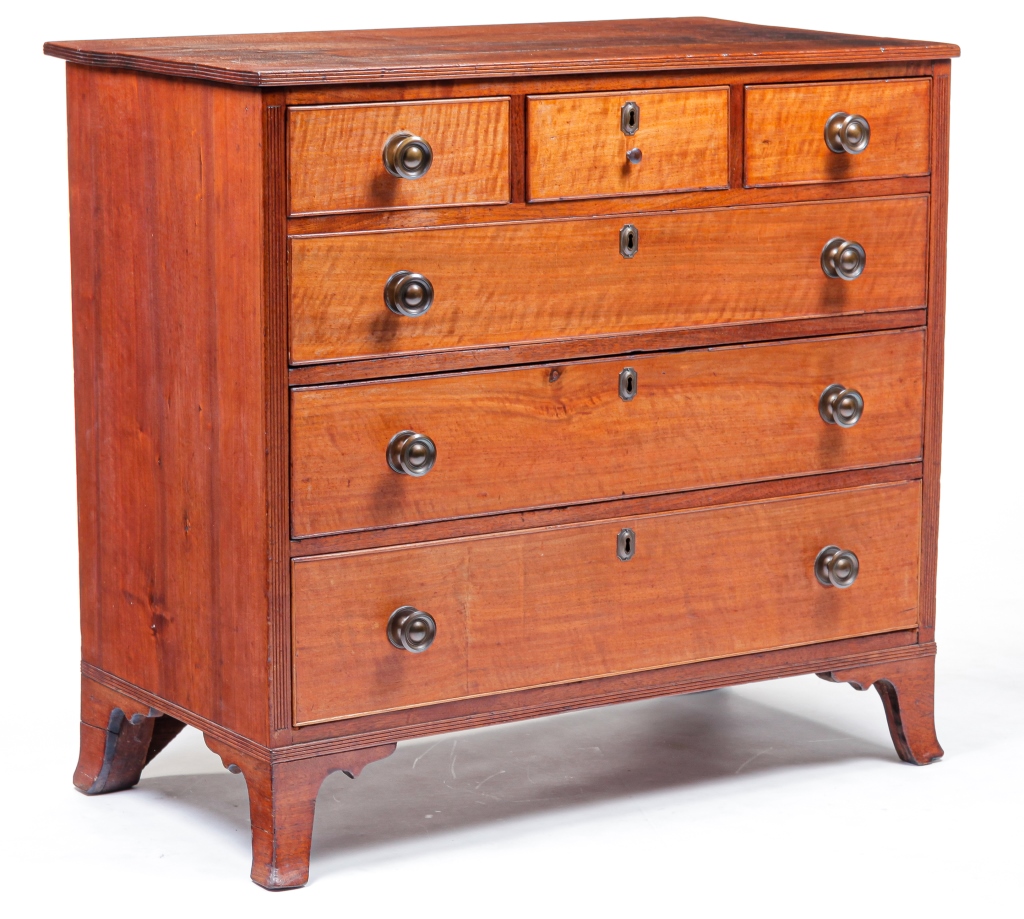 Appraisal: OHIO RIVER VALLEY HEPPLEWHITE CHEST OF DRAWERS Early th century