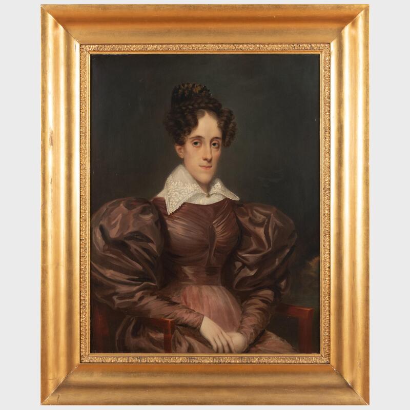 Appraisal: Samuel L Waldo - Portrait of a Lady Oil on