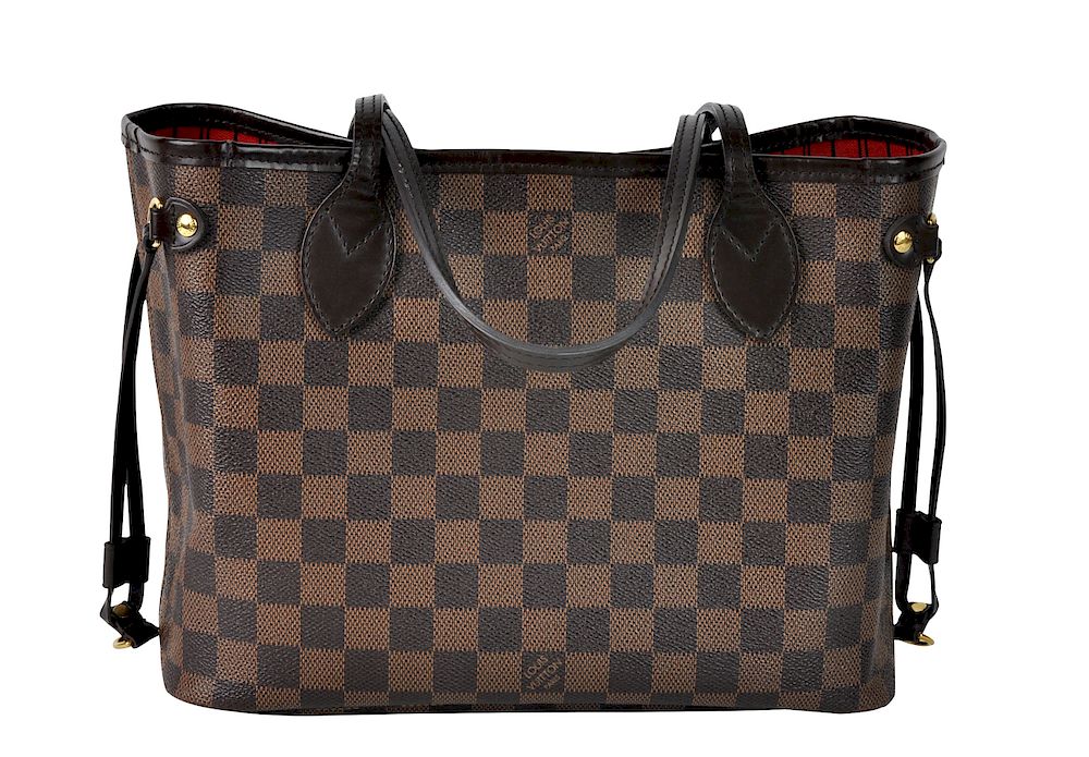 Appraisal: Louis Vuitton 'Neverfull PM' Tote in Ebene Damier Louis Vuitton