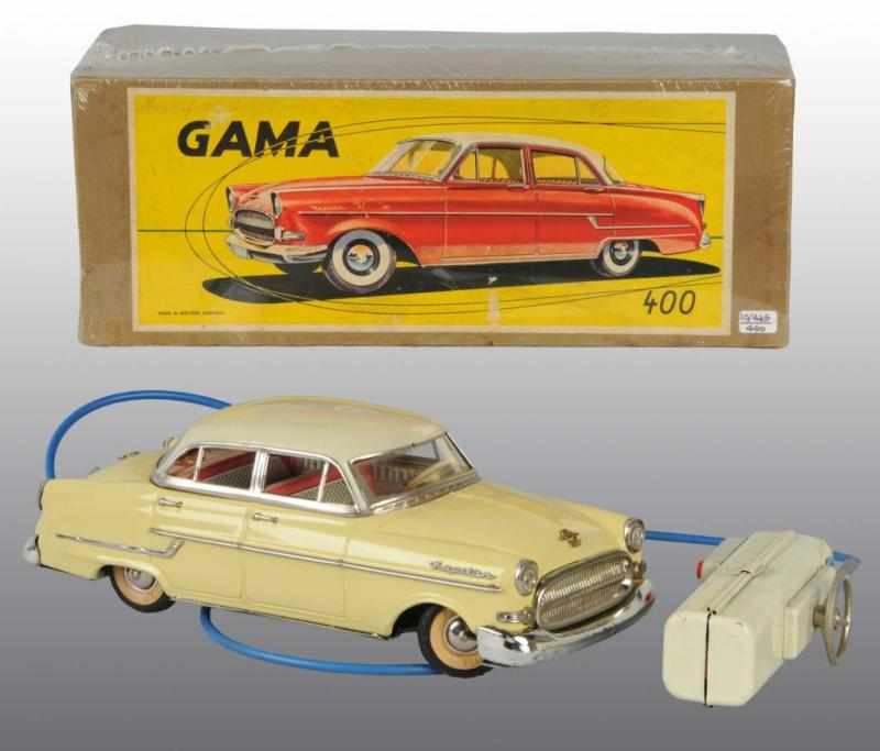 Appraisal: Tin Gama Opel Kapiton Automobile Battery-Op Toy Description German Working