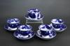 Appraisal: SET FLOW BLUE HANDLE-LESS CUPS SAUCERS - Early th c