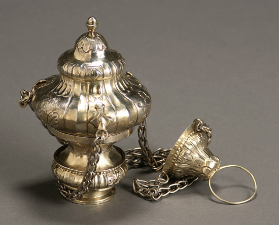 Appraisal: Italian Rococo Style Silver Gilt Hanging Lamp Venice th Century