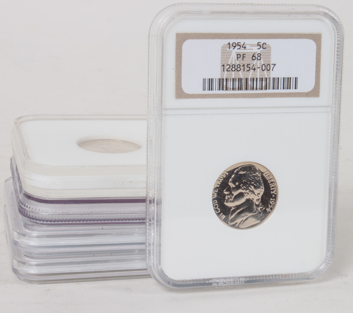 Appraisal: Five Jefferson Nickels a PF graded by NGC a PF