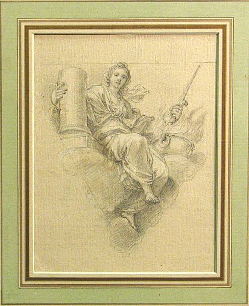 Appraisal: Circle of Carlo Maratta Italian - An allegorical figure pencil