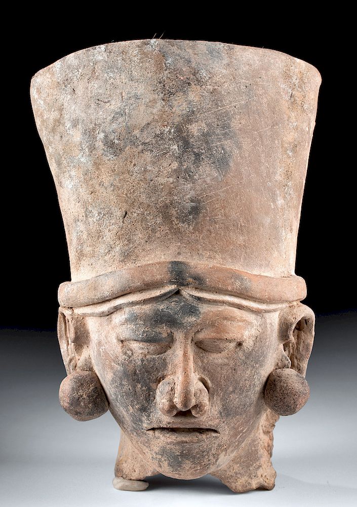 Appraisal: Maya Pottery Head of a Priest Dignitary Pre-Columbian Southern Mexico