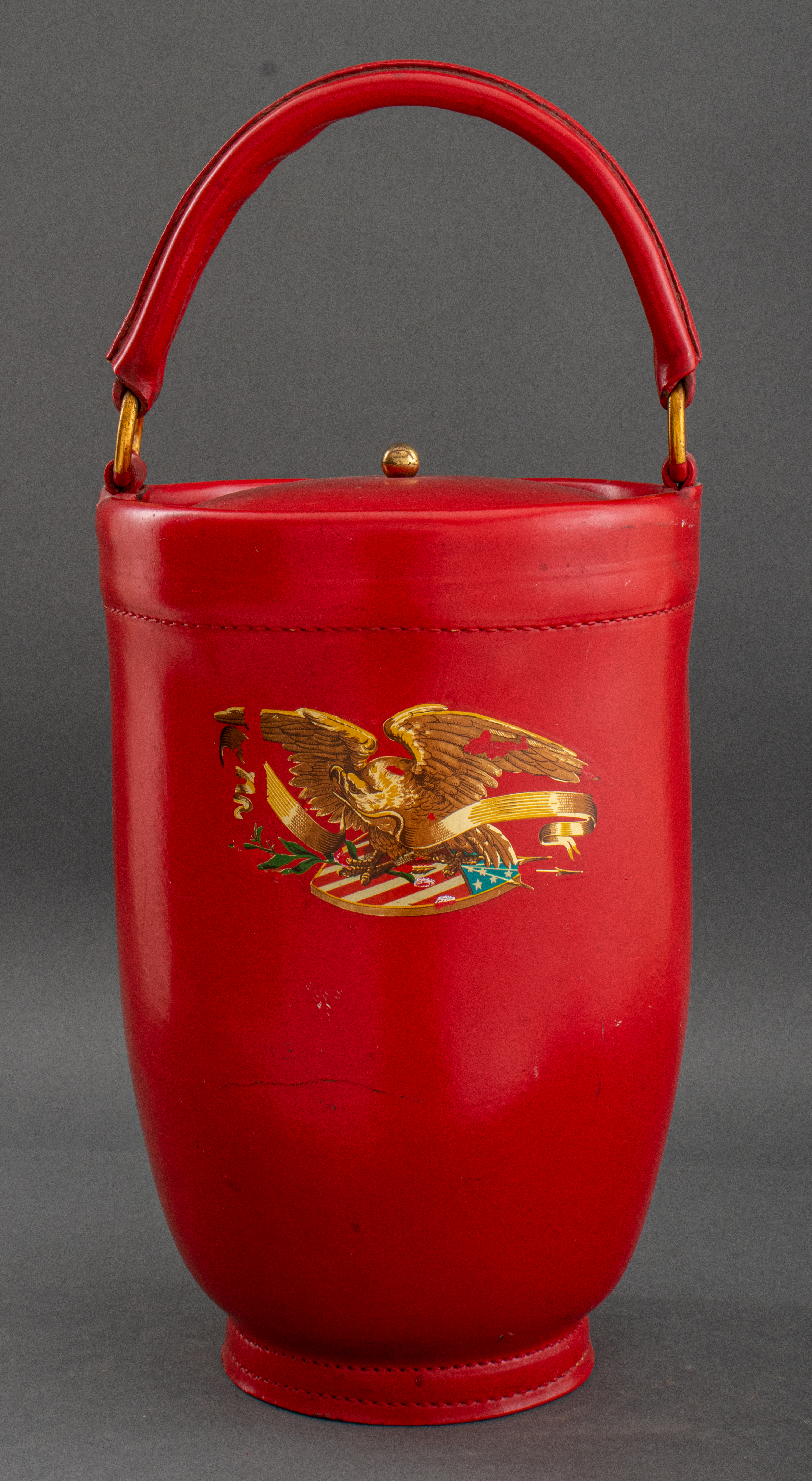 Appraisal: VINTAGE LOYAL REPRODUCTION MANHATTAN FIRE BUCKET Loyal vintage reproduction of