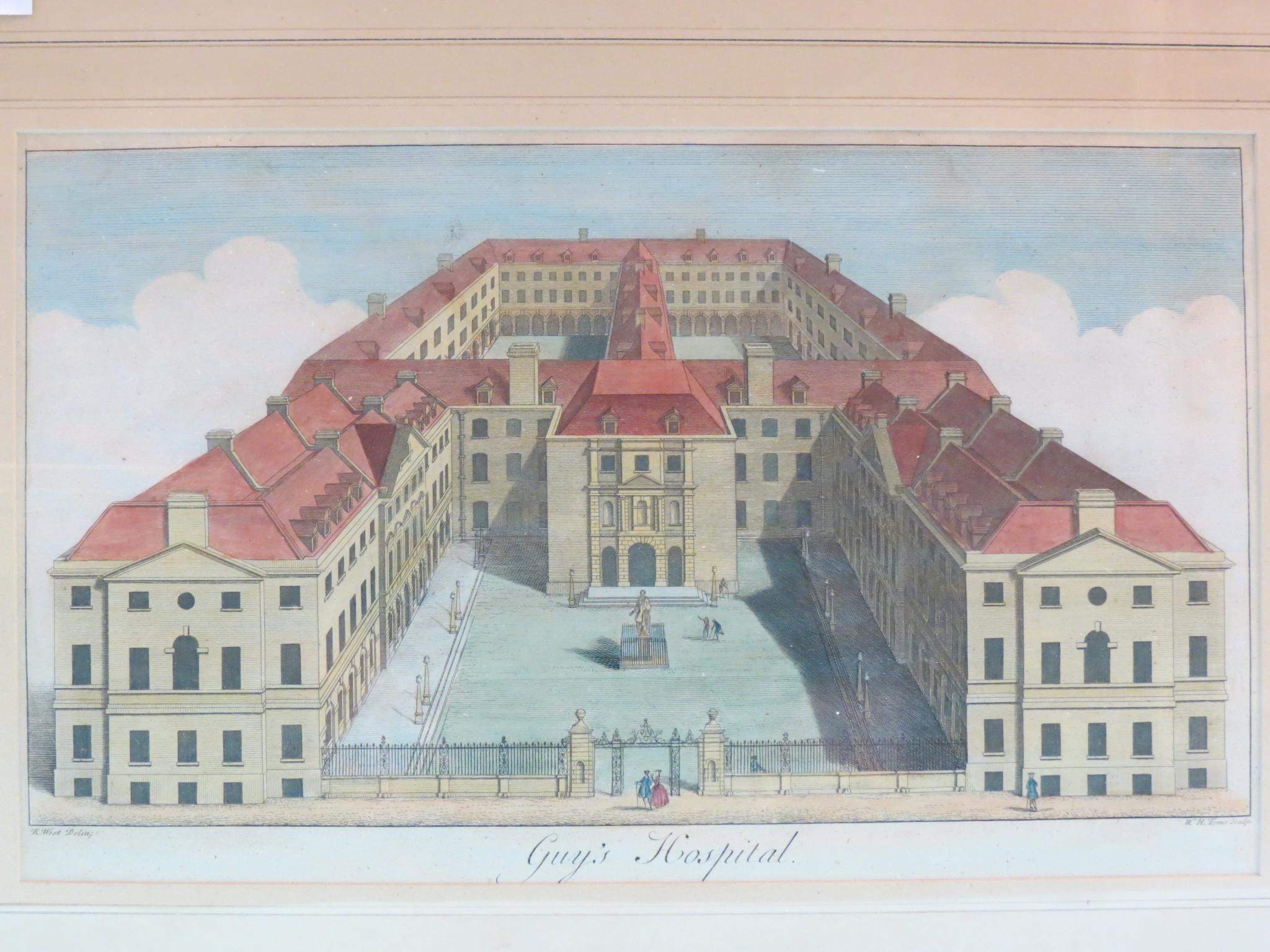 Appraisal: An th century line-engraving Guy's Hospital after R West x