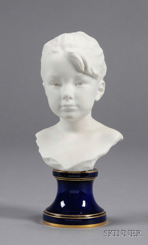 Appraisal: Sevres White Bisque Bust of a Young Girl France c