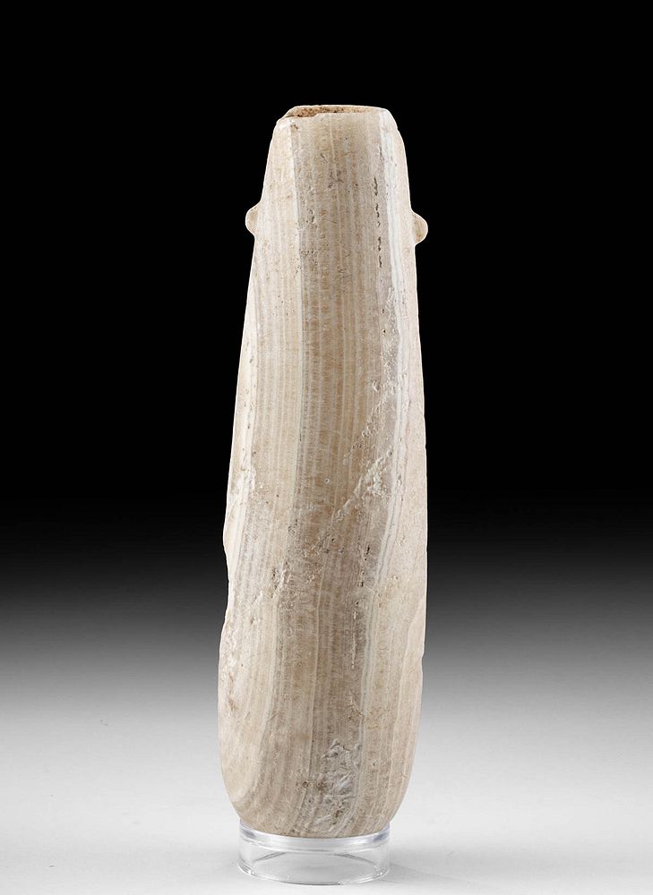 Appraisal: Lovely Cypriot Banded Alabaster Alabastron Ancient Greece Cyprus Cypro-Archaic II