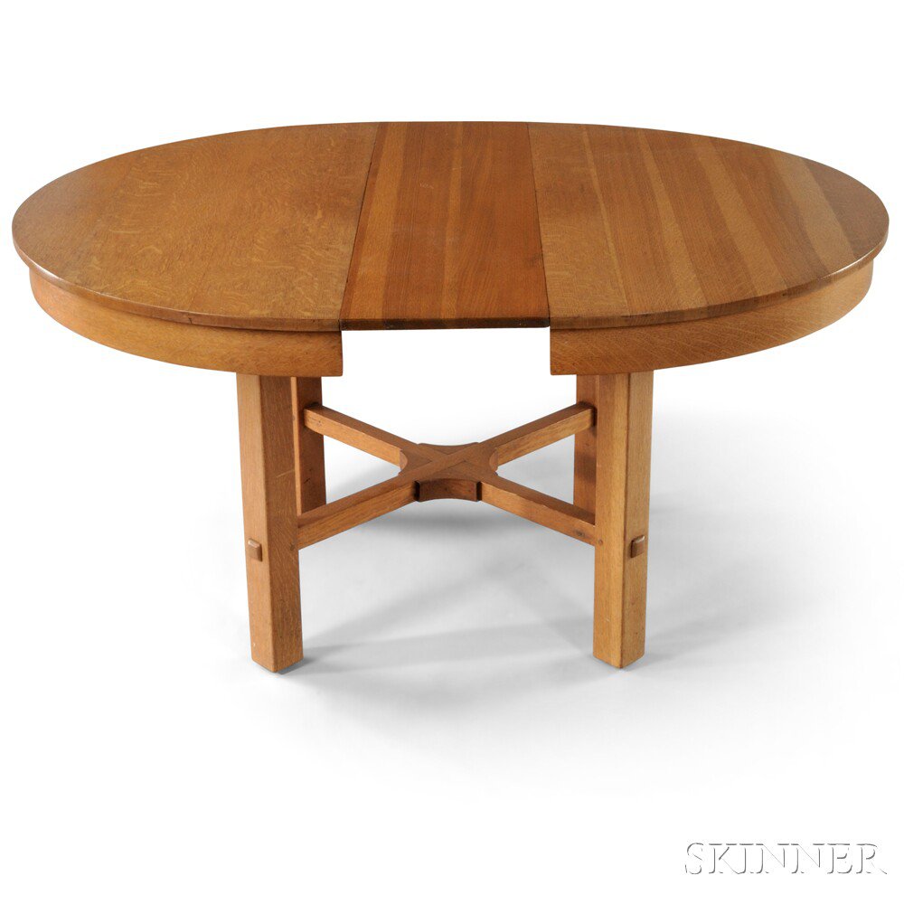 Appraisal: L J G Stickley Dining Table Oak Fayetteville New York