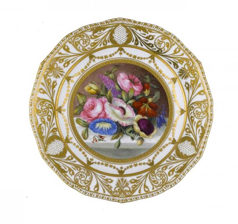 Appraisal: A SAMPSON HANCOCK PLATE painted by Harry Sampson Hancock with