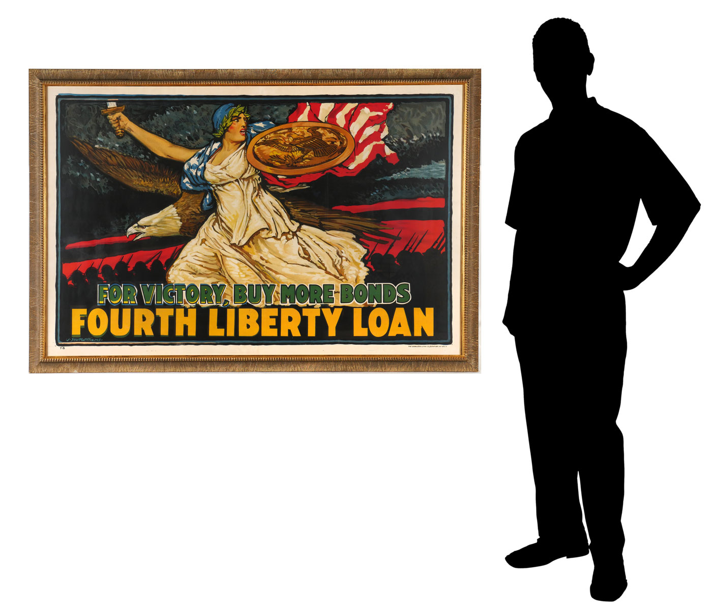 Appraisal: VICTORY BOND FOURTH LIBERTY LOAN WAR POSTER By J Scott