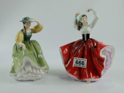 Appraisal: Royal Doulton lady figures Karen HN and Buttercup HN