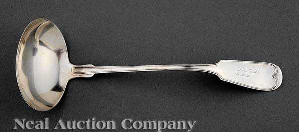 Appraisal: An American Coin Silver Soup Ladle Wood Hughes New York