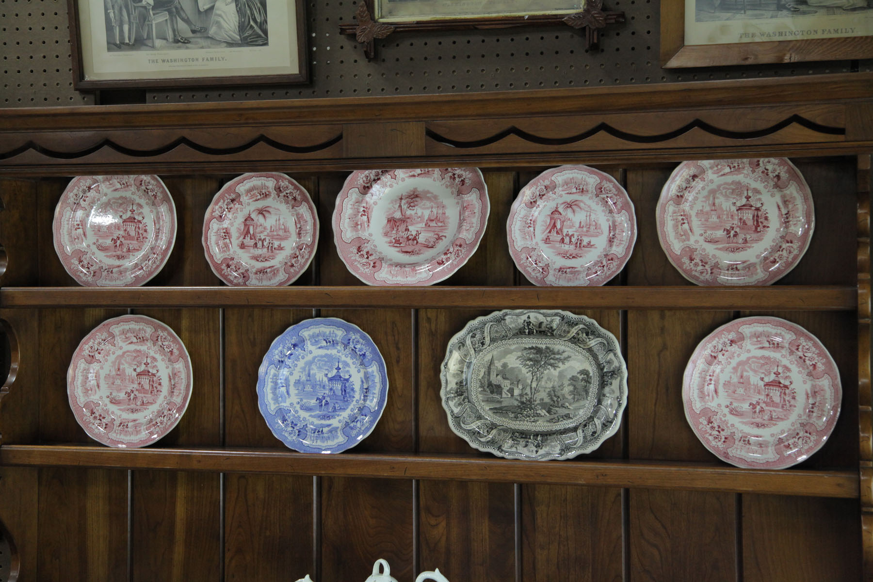 Appraisal: NINE TRANSFERWARE PIECES England mid to late th century Eight