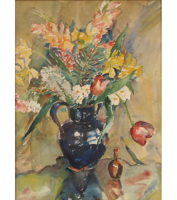 Appraisal: Helen M Woodward American - still life with a colorful