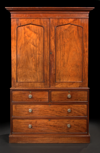 Appraisal: William IV Mahogany Linen Press second quarter th century the