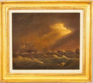 Appraisal: th c seascape An unsigned th century oil on canvas