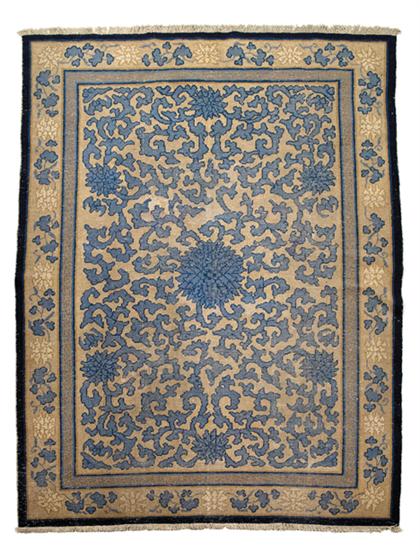 Appraisal: Fine Chinese carpet th century Of rectangular form dark blue