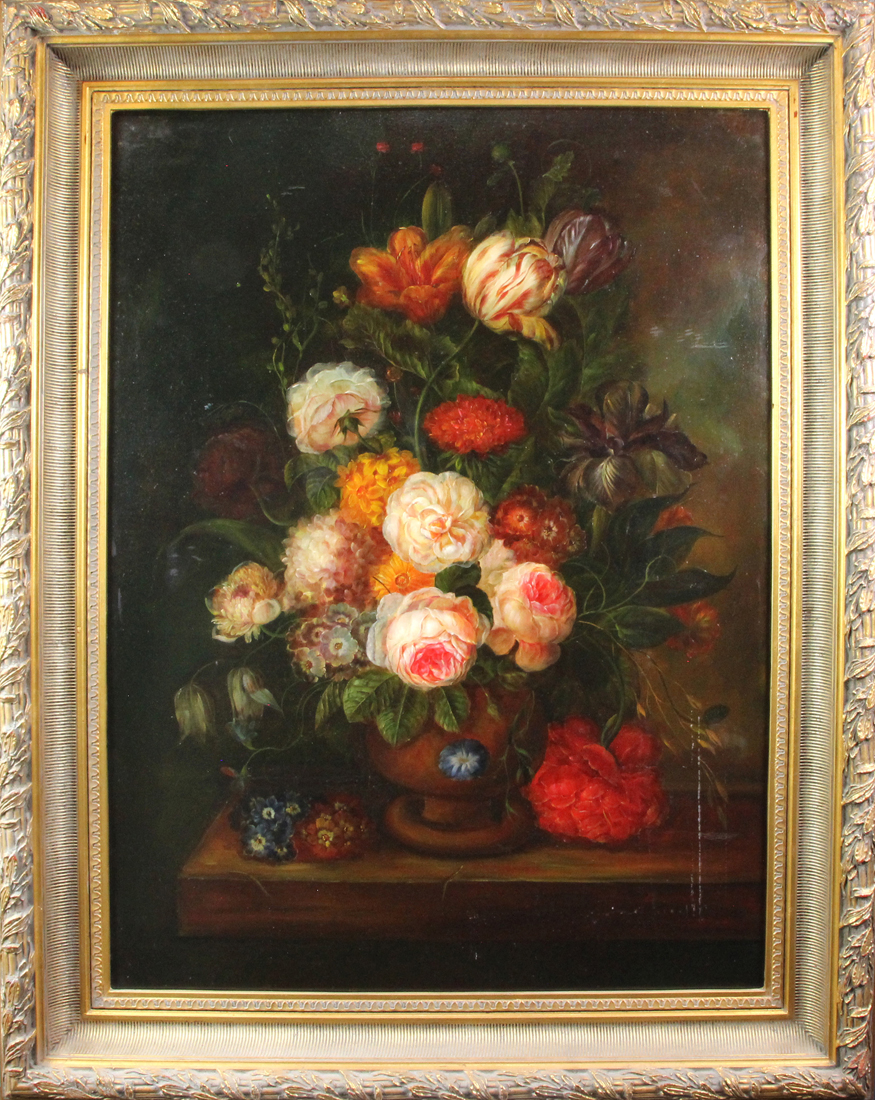 Appraisal: Italian School th century Bouquet in Shades of Pink oil