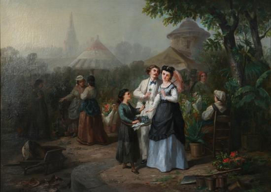 Appraisal: ALEXIS MATHAUD French b THE YOUNG FLOWER SELLER signed lower