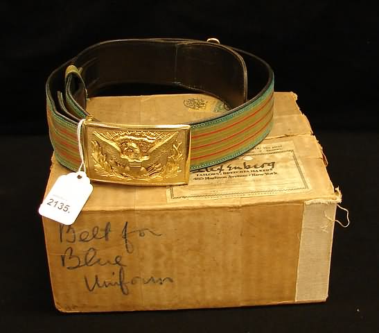 Appraisal: Army dress belt manufactured by Luxemberg New York with high