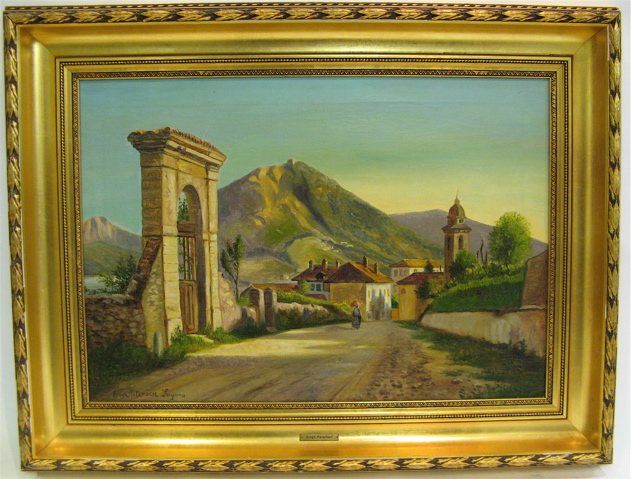 Appraisal: KROGH PETERSEN OIL ON CANVAS Scandinavian th century An Italian