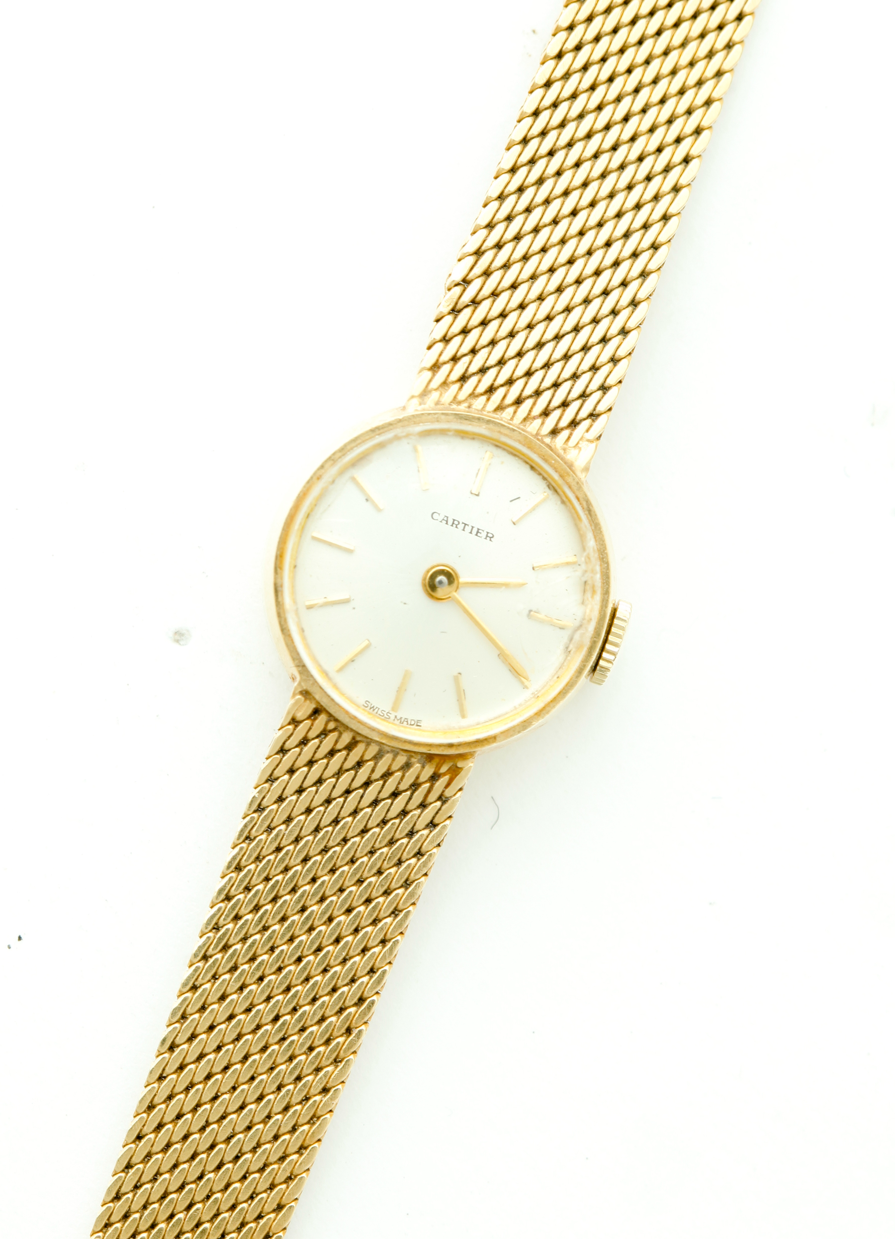 Appraisal: K GOLD LADIES' CARTIER WATCH Mid th century k yellow