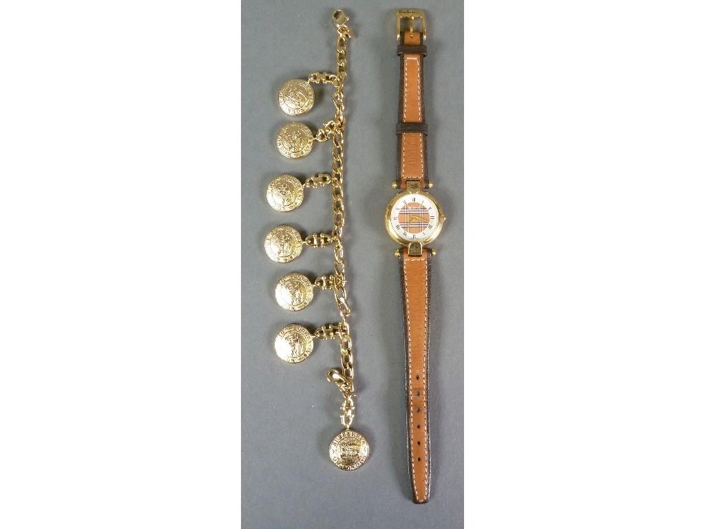 Appraisal: LADY'S 'BURBERRYS' QUARTZ WRIST WATCH in gold plated circular case