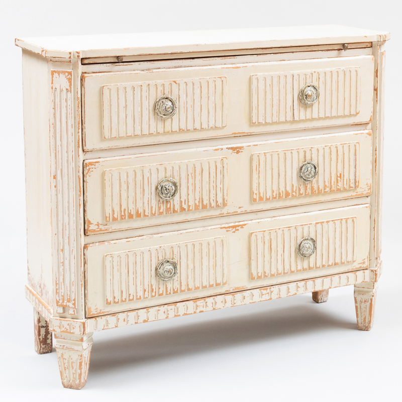 Appraisal: Swedish Neoclassical Style White Painted Chest of Drawers of Recent