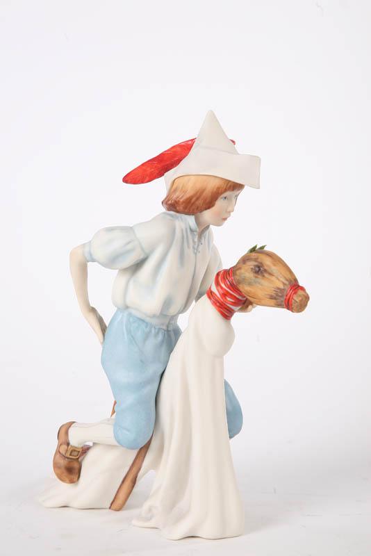 Appraisal: CYBIS FIGURE Yankee Doodle boy on his pretend horse with