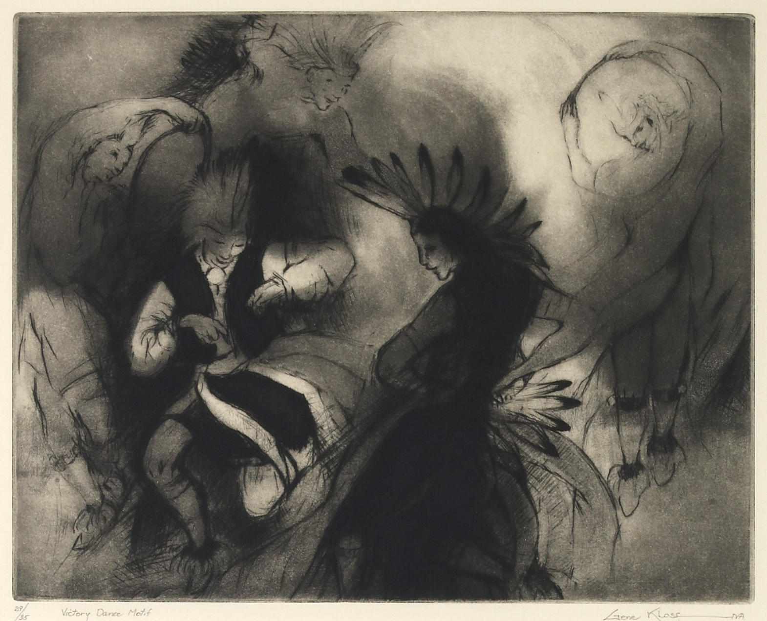 Appraisal: Gene Kloss American - Victory Dance Motif K Drypoint and