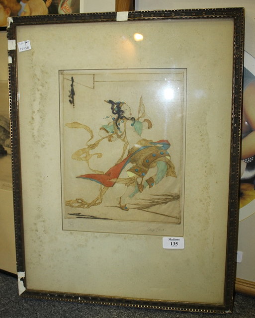 Appraisal: Elyse-Lord British - An oriental dancer signed and numbered in