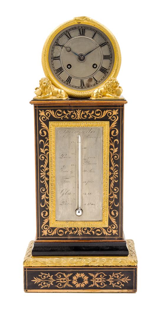 Appraisal: Sale Lot A Regency Gilt Bronze Mounted Marquetry Clock and