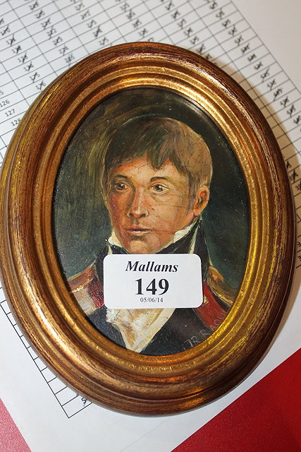 Appraisal: J R RaoulMiniature portrait of a gentleman in a military