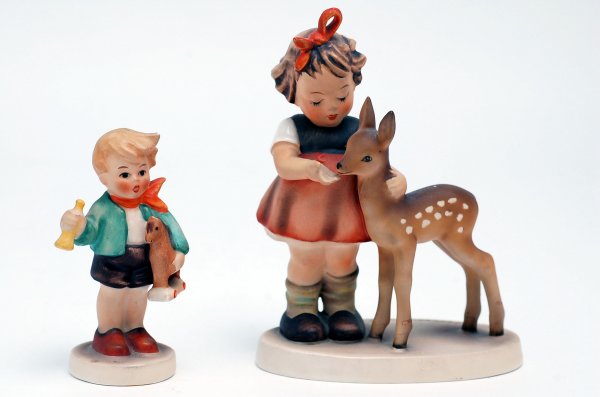 Appraisal: Lot of two Hummel figurines includes Boy with Horse marked