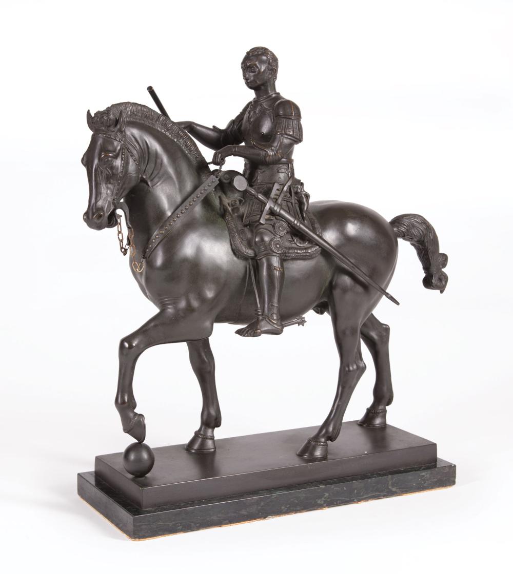 Appraisal: Bronze Figure of General on Horseback after Equestrian Monument of