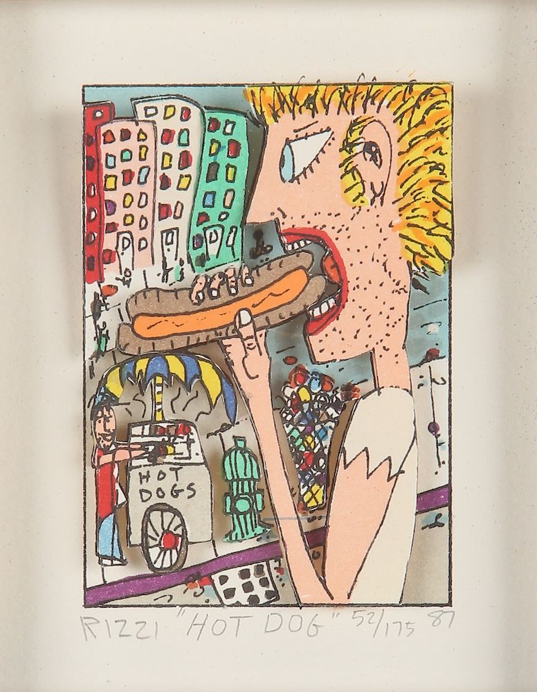 Appraisal: James Rizzi - Hot Dog James Rizzi American - Hot