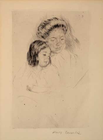 Appraisal: MARY CASSATT The Picture Book No Drypoint circa x mm