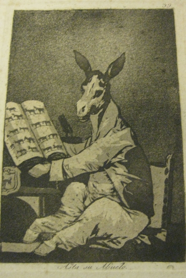 Appraisal: FRANCISCO JOS DE GOYA Asta sul Abuelo Aquatint and etching