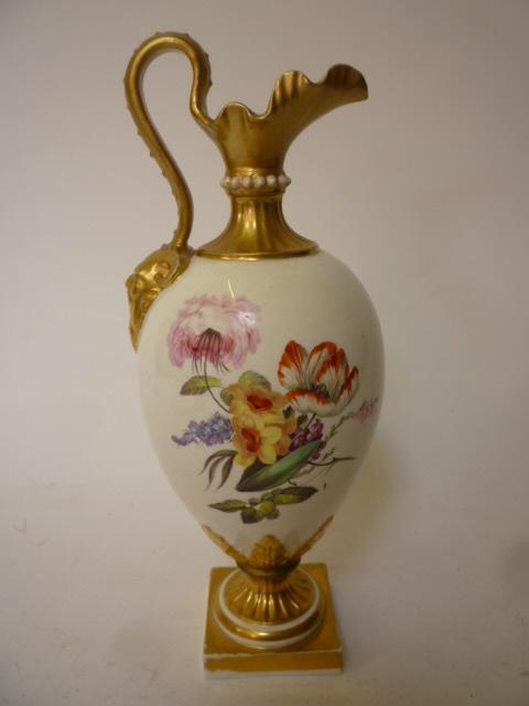 Appraisal: A BLOOR DERBY PORCELAIN EWER of ovoid form with high