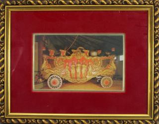 Appraisal: Framed Print of a Circus Wagon Framed Print of a